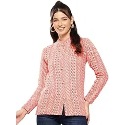 aarika Womens Casual Wear Fawn Colour Zig Zag Woolen Cardigan-picture-30