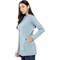 aarika Womens Casual Wear Gajri Colour Solid Woolen Cardigan-picture-19
