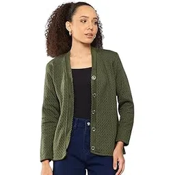 aarika Womens Casual Wear Green Colour Solid Woolen Cardigan-picture-31