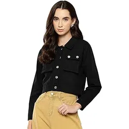aarika Womens Casual Wear Navy Blue Colour Solid Denim Jacket-picture-15