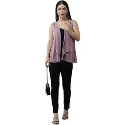 aarika Womens Casual Wear Purple Colour Solid Georgette Shrug-picture-28