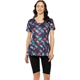 aarika Womens Sports Wear Black Colour Abstract Print Nylon Swim Suit-(XS-4XL)-(SW-W-SHM-CA-1120-BLACK-42)-picture-29