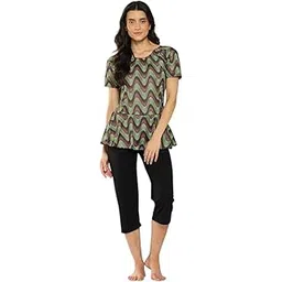 aarika Womens Sports Wear Green-Black Colour Abstract Print Nylon Swim Suit-(XS-4XL)-(SW-W-SHM-C-1117-GREEN-48)-picture-23