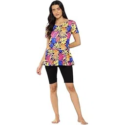 aarika Womens Sports Wear Yellow-Black Colour Floral Print Nylon Swim Suit-(XS-4XL)-(SW-W-SHM-CA-1111-YELLOW-34)-picture-21