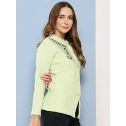 Aarika Woollen Cardigan with Embroidered Detail image 3