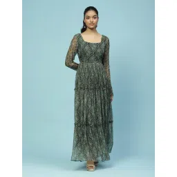 aarke Ritu Kumar Black Printed Maxi Dress-picture-47