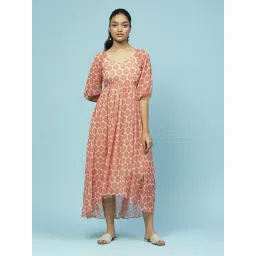 aarke Ritu Kumar Off White Printed Midi Dress-picture-47