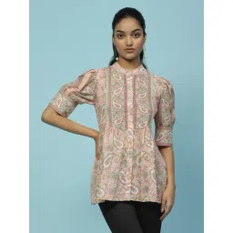 aarke Ritu Kumar Pink Floral Print Top-picture-42