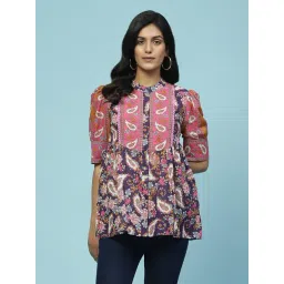 aarke Ritu Kumar Purple Floral Print Top-picture-40