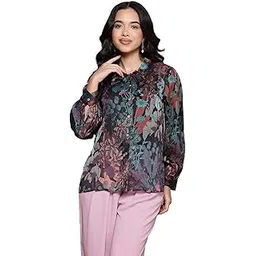 aarke ritu kumar Black Irises Shirt with Camisole-picture-42