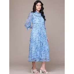 Aarke Ritu Kumar Blue Phulkaari Long Dress image 3