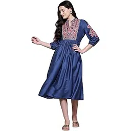 aarke ritu kumar Blue Sandro Solid Long Dress-picture-43