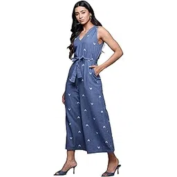 aarke ritu kumar Blue Yarn Dyed Jumpsuit-picture-12