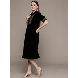 aarke Ritu Kumar Floral Embroidered A-Line Midi Dress image 3