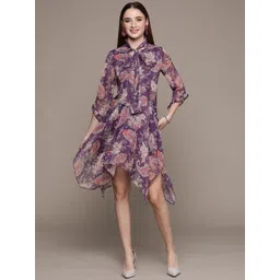 aarke Ritu Kumar Floral Print Chiffon A-Line Dress-picture-27