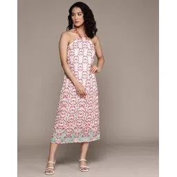aarke ritu kumar Floral Print Halter-Neck A-Line Dress-picture-16