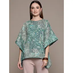 aarke Ritu Kumar Floral Print Kimono Sleeve Cotton Kaftan Top-picture-29