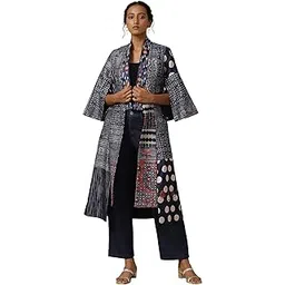 aarke ritu kumar Indigo Printed Jacket-picture-12