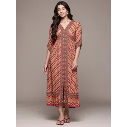 Aarke Ritu Kumar Multicolor Geometric Print Dresses-picture-38