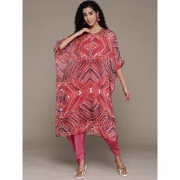 aarke Ritu Kumar Printed Gotta Patti Kurta with Dhoti Pants-picture-35