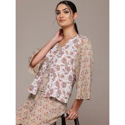 aarke Ritu Kumar Printed Pure Cotton Co-Ords with Shrug-picture-42