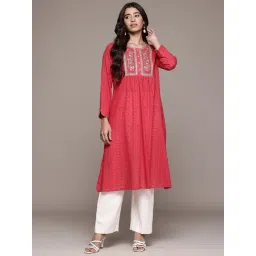 Aarke Ritu Kumar Red Embroidered Kurta-picture-20