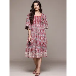 Aarke Ritu Kumar Red Floral Dresses-picture-36