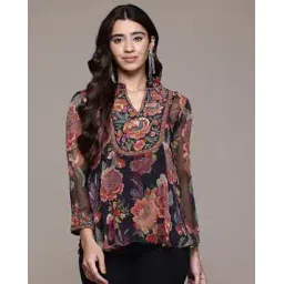 aarke ritu kumar Women Moonflower Print Short Kurti-picture-37