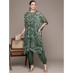 aarke Ritu Kumar Women Printed Regular Gotta Patti Kurta with Trousers & Inner-picture-26