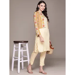 aarke Ritu Kumar Women Solid Regular Kurta with Trousers & With Jacket-picture-31