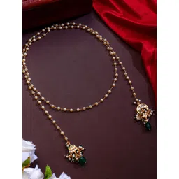AARSEE OFFICIAL Anti-Tarnish22KT Gold-Plated Kundan Tie-around Necklace-picture-22