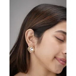 AARSEE OFFICIAL Anti-Tarnish22KT Gold Plated Sovereign Glow Earrings-picture-23