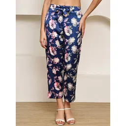 Aarsha Women Floral Printed Regular Fit Mid-Rise Sartan Pants-picture-28