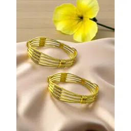 AARTISAI Set Of 2 Gold Plated Stone Studded Bangle-picture-35