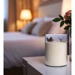 aarvi decor studio (1Pc) Multicolor Soy Wax Glass Jar Cotton Wick Citrus Grove-picture-8