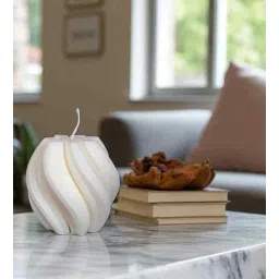 aarvi decor studio (1Pc) White Soy Wax Cotton Wick Cotton Cloud-picture-10