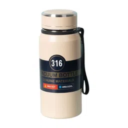 AARVI DECOR STUDIO Beige Stainless Steel Airtight Water Bottle-picture-34