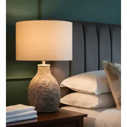 aarvi decor studio Black Terra cotta Artisan Stone Luxe Table Lamp-picture-37