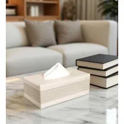 aarvi decor studio Faux Leather Tissue Holder Storage Box for Dining Table Kitchen Office-picture-27