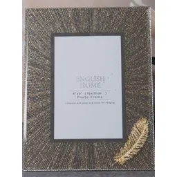 AARVI DECOR STUDIO Golden Feather Embellished Table Photo Frame-picture-12