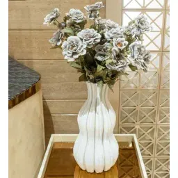 aarvi decor studio Gray Silk Peony Silk Stem Single Stem Flower-picture-43