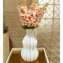 aarvi decor studio Peach Silk Cherry Blossom Silk Stem Single Stem Flower-picture-48