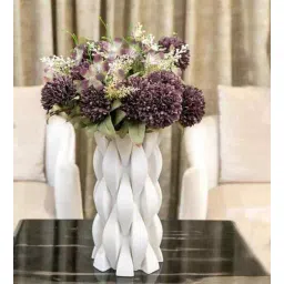 aarvi decor studio Violet Silk Chrysanthemums Silk Bunch Single Stem Flower-picture-15