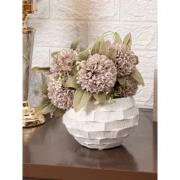 AARVI DECOR STUDIO White Ceramic Flower Vases-picture-24