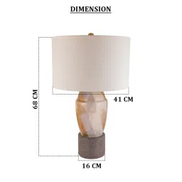 aarvi decor studio Gold Glass Eclipse Elegance table lamp image 5