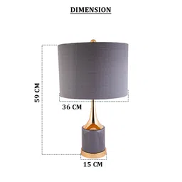 aarvi decor studio Grey Glass Noir Royale table lamp image 5
