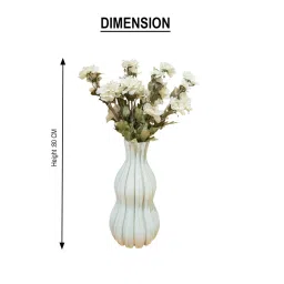 aarvi decor studio White Silk Peony Silk Stem Single Stem Flower image 5