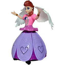 aarya Angel girl Princess Dancing Doll & Rotating Angel Girl Flashing Lights with Music best playing toy for kids to gift image 3
