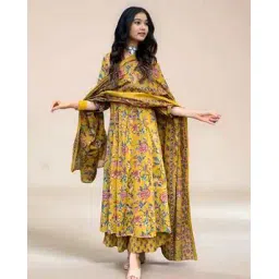 aarya designer Women Floral Print Anarkali Kurta Suit Set-picture-45