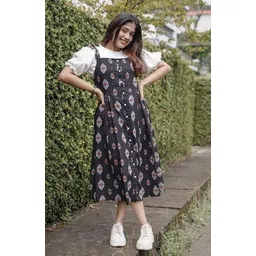 aarya ethnic Women Black Dungaree-picture-30